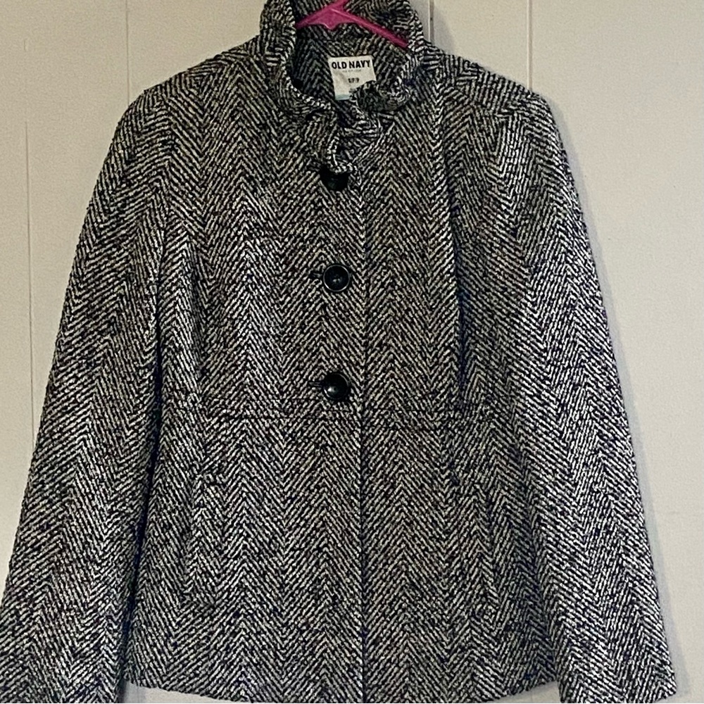 Old Navy Tweed ruffle jacket
